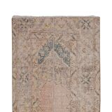 Vintage Turkish Oushak Handwoven Rug 56x396 cm