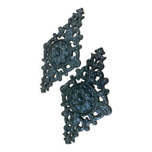 lot de 2 rosace en fonte