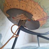 Mappemonde vintage, planisphère lumineux ancien, globe terrestre