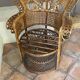 Large Emmanuelle rattan armchair. 1970.