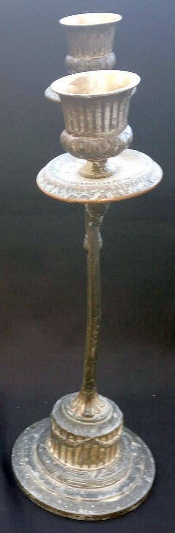 WMF Antique Art Nouveau Candlestick Pair Jugendstil  Germany
