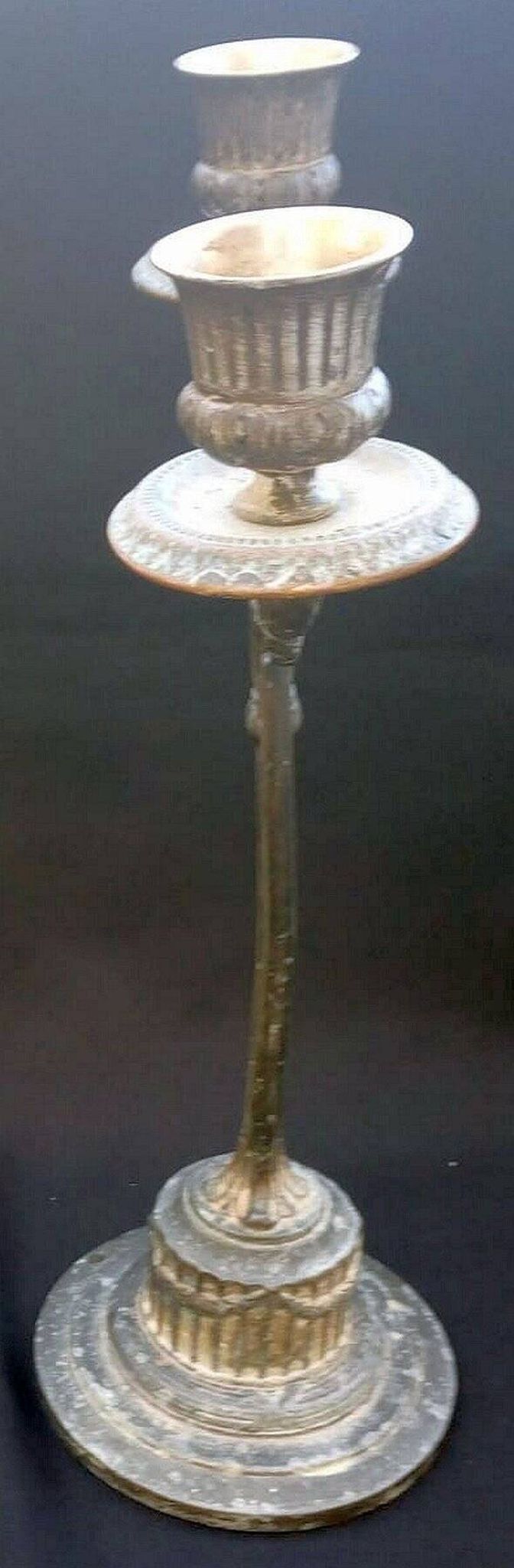 WMF Antique Art Nouveau Candlestick Pair Jugendstil  Germany
