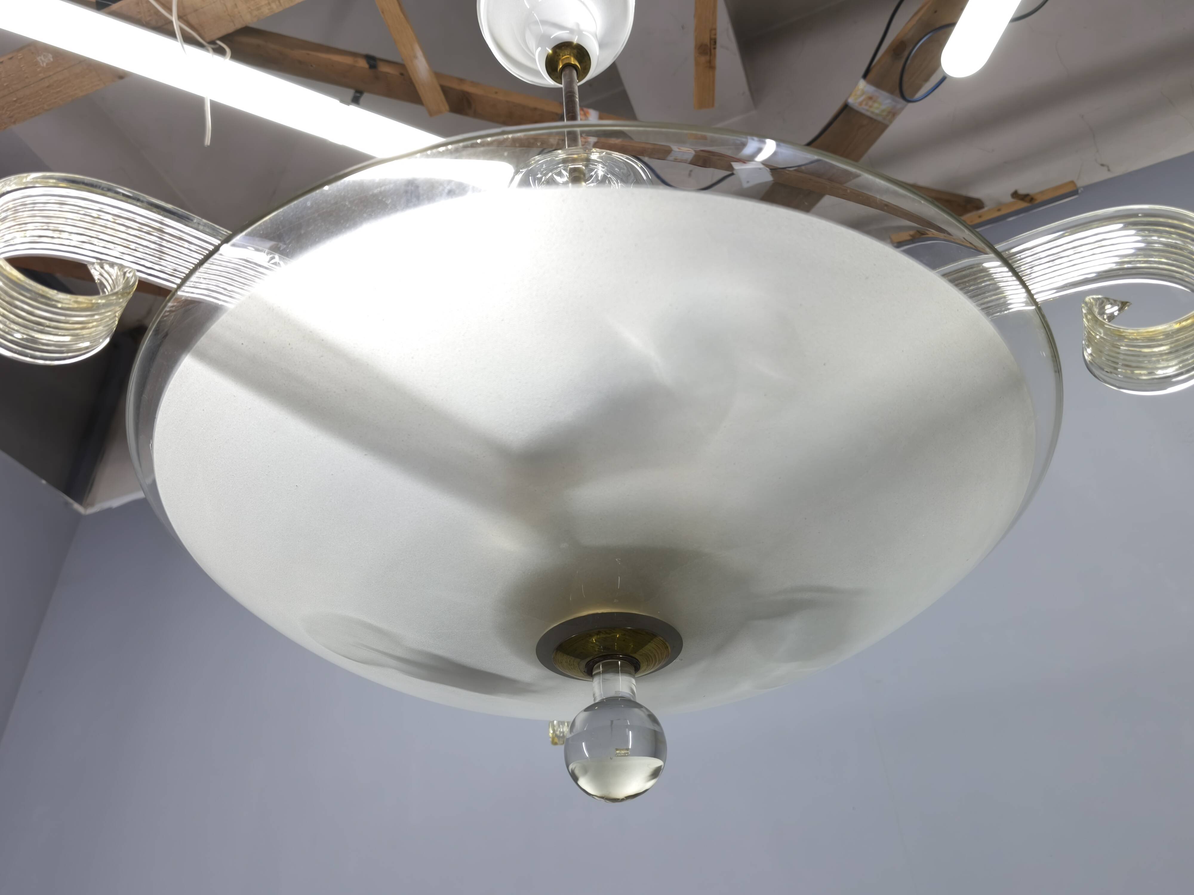 Art Deco lustre produced in Czechoslovakia during the 1940s.