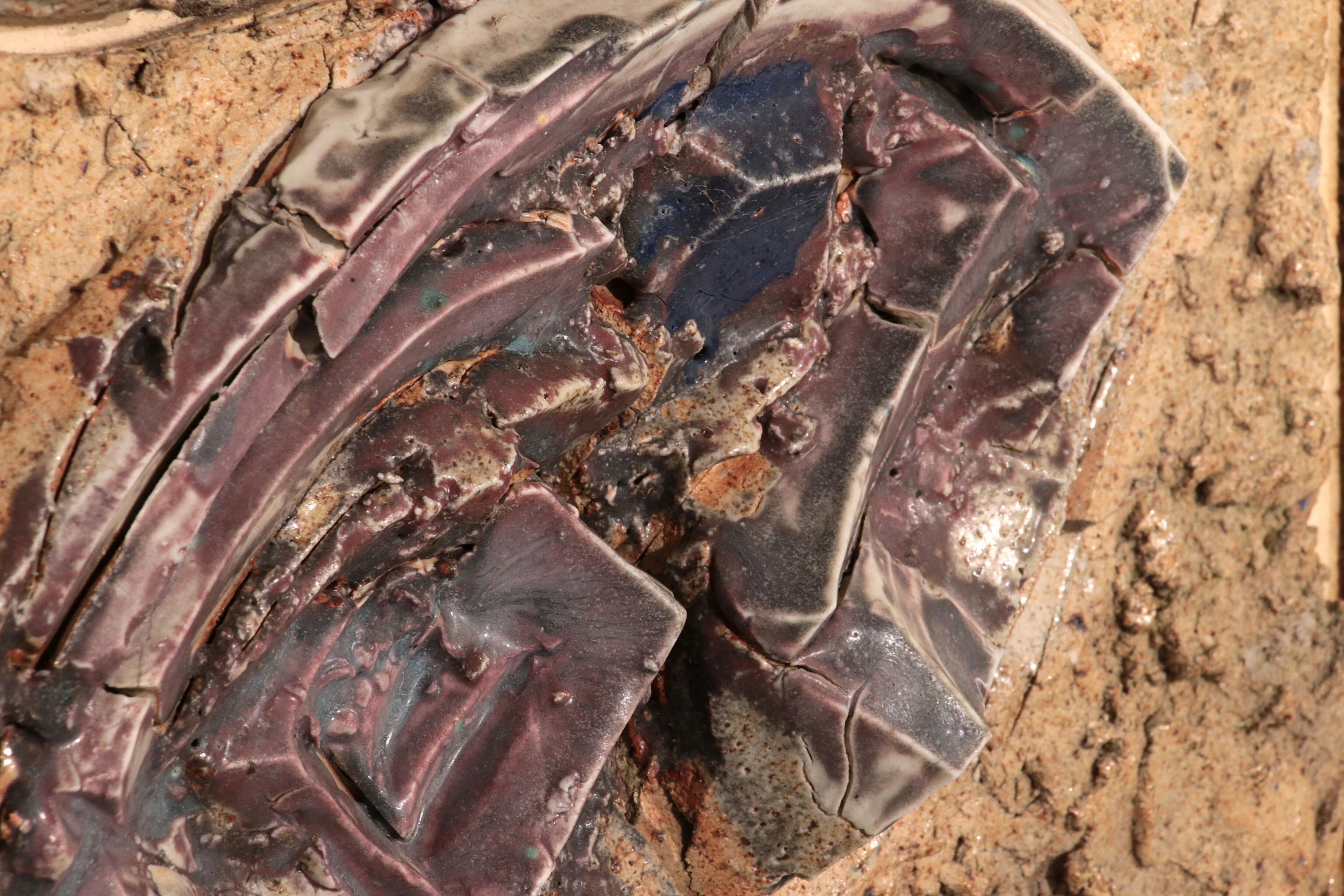 Very rare and large wall tile from Tue Poulsen 1970