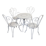 Old wrought iron garden furniture