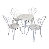Old wrought iron garden furniture
