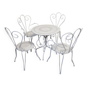 Old wrought iron garden furniture