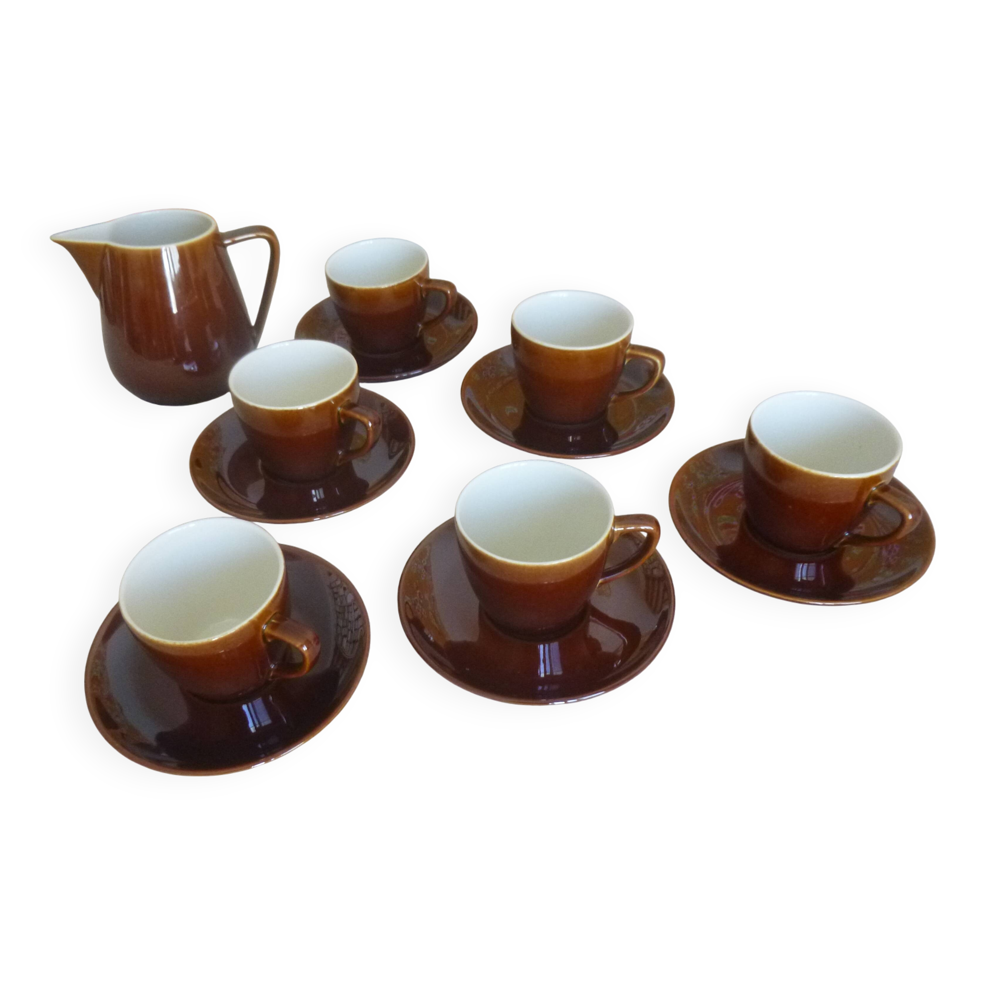 Coffee service with milk jug Villeroy & Boch model bistro 1960s