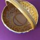 Fruit basket in slip stamped Sarreguemines France