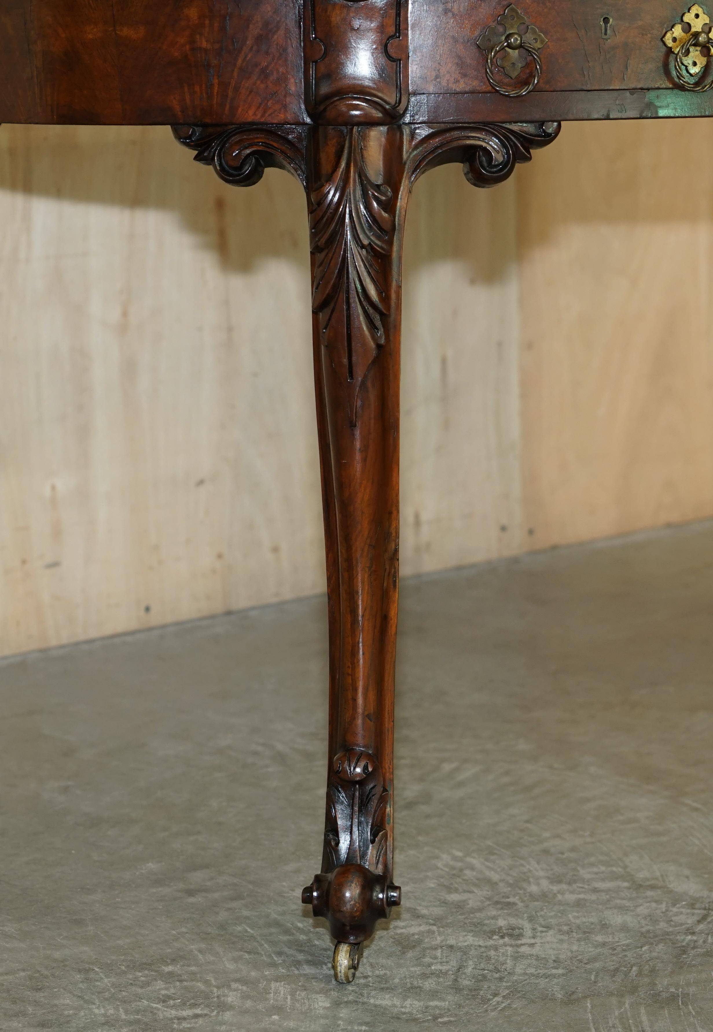 Demi-Lune Desk in Leather by Patrick Beakey Dublin circa 1850