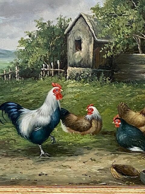 Painting signed henri caron