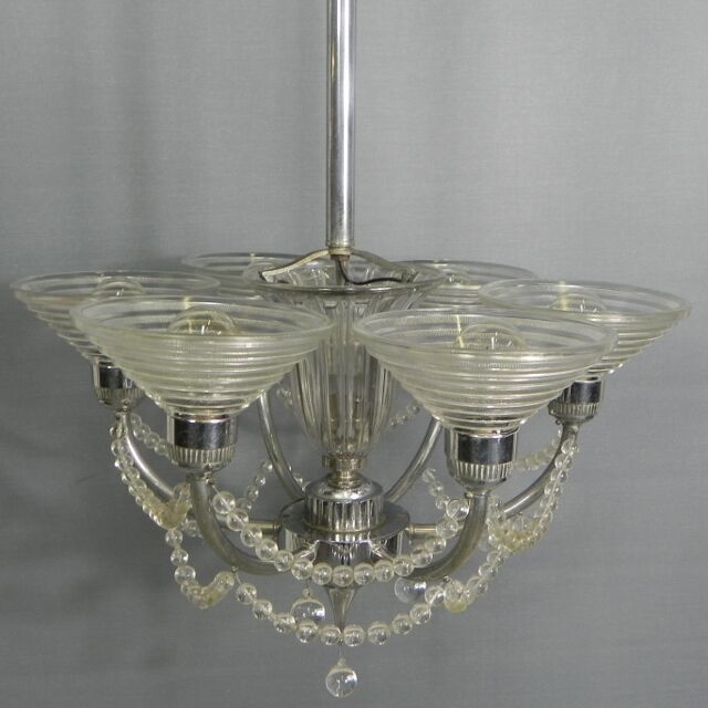 Art Deco hanging lamp G. Leleu