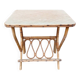 Table d'appoint bambou osier vintage