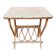Table d'appoint bambou osier vintage