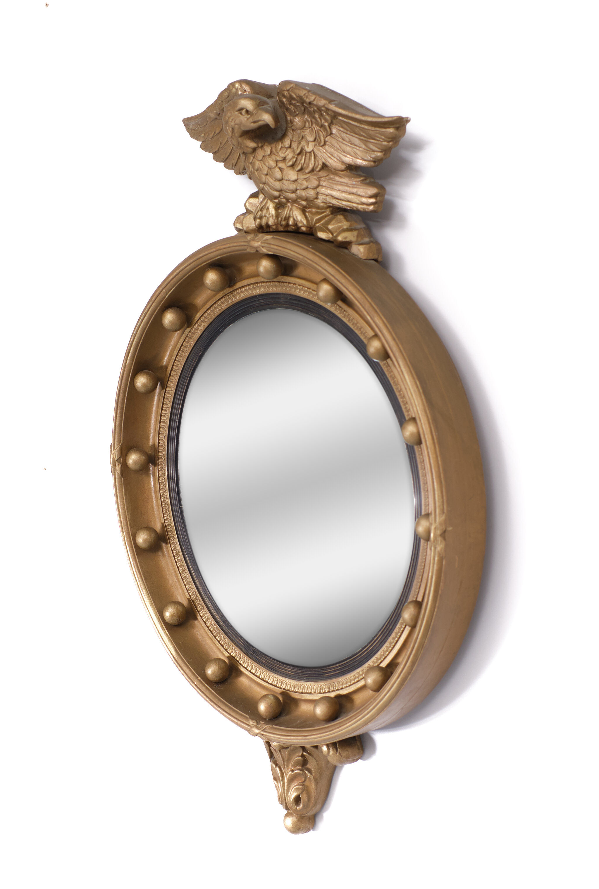 Golden Ball Convex Mirror with Eagle, England, 1960s