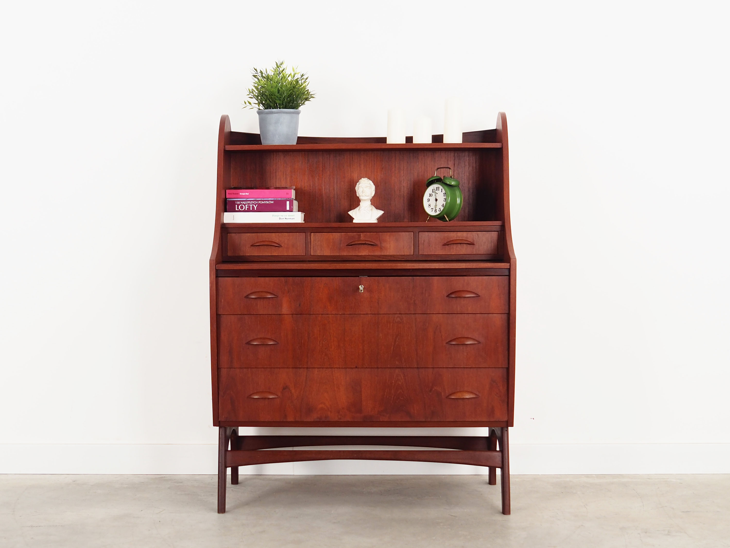 Secrétaire en teck, design scandinave, années 1960, fabriqué par SW Finland