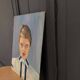Portrait de femme huile sur isorel XXe