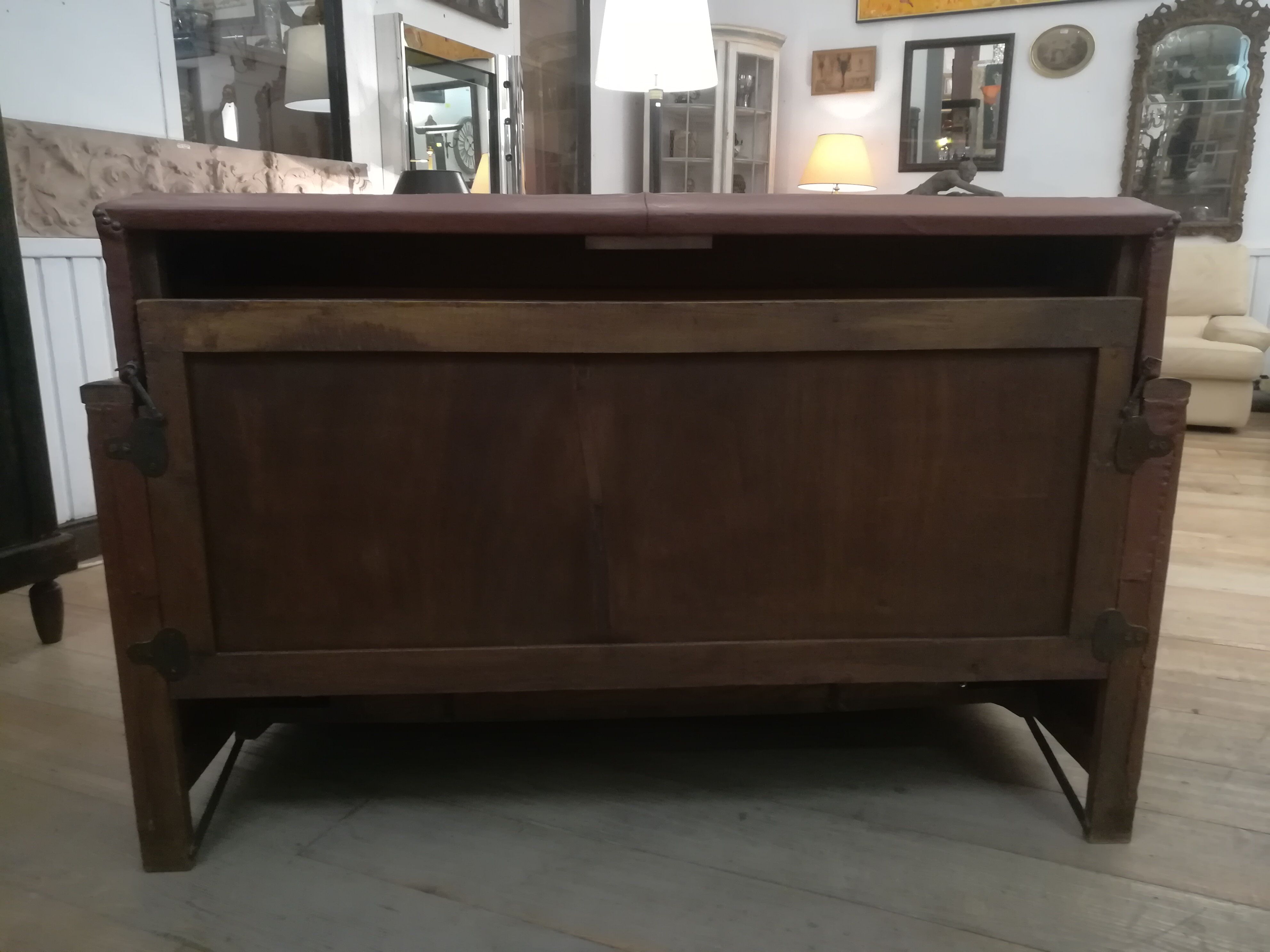 Leather art deco sofa