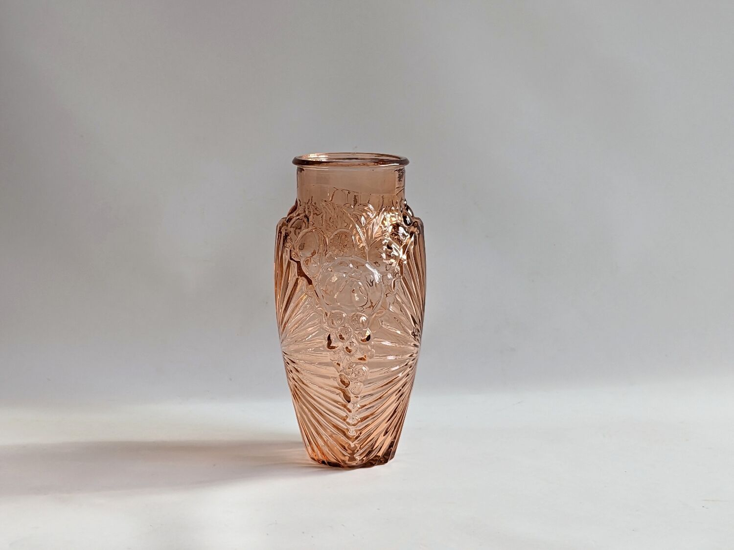 Pink glass vase