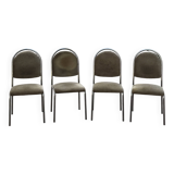 4 70s chairs with metal frame