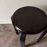 Black wooden stool