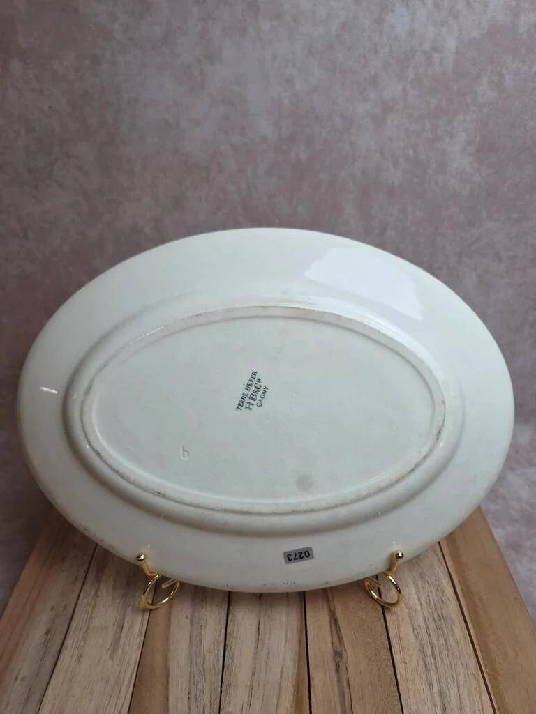 Large oval dish Terre de fer Hippolyte Boulenger H.b & Cie Gagny
