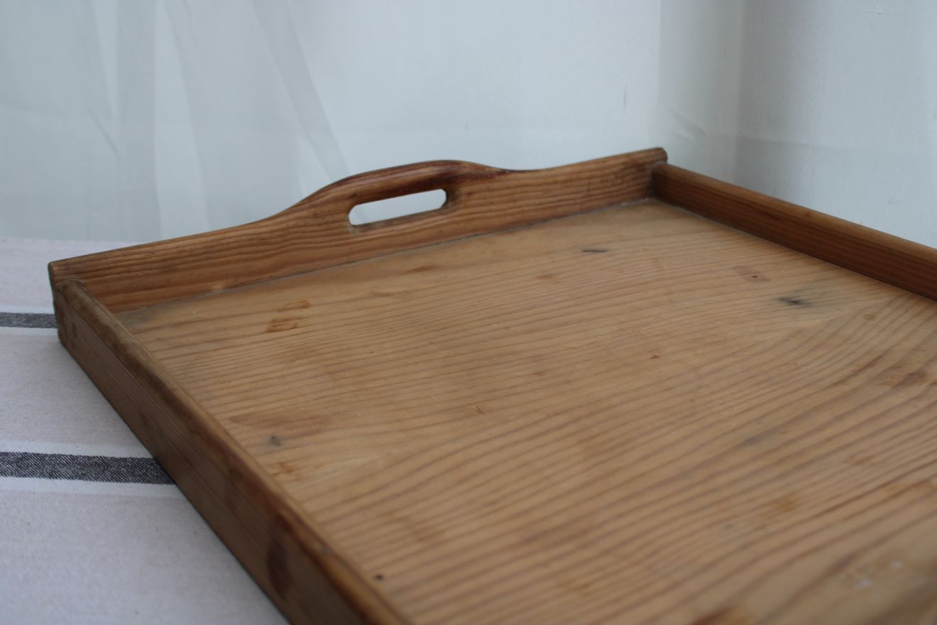 Wooden serving tray