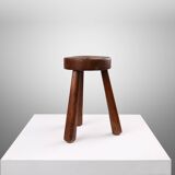 Rustic Wooden Stool with Handle, 1920s