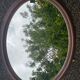 Miroir ovale vintage en bois massif 1960 82x60cm