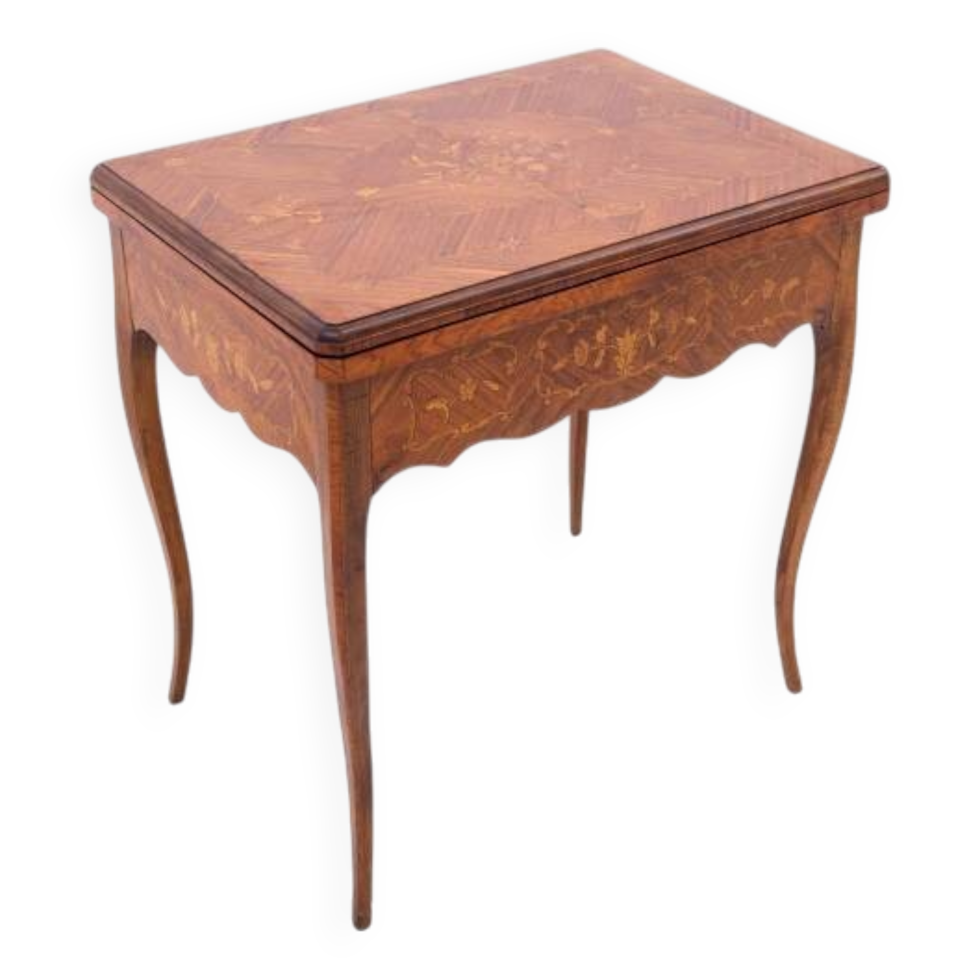 Inlaid card table, France, circa 1860. Empire