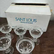 Set of 6 Saint Louis Trianon crystal liqueur glasses