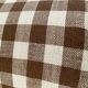 Children's pouf in Vichy chocolate fabric H28 X L 24