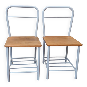 Paire de chaises en fer