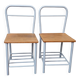 Paire de chaises en fer années 50