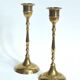 Pair of brass candle holders
