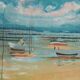 Paul COLLOMB: The ocean beach, original signed lithograph.