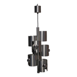 Space Age 7-light pipe chandelier, 1960s-70s