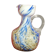 Former Clichy multilayer white blue blown glass pitcher