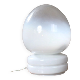 Lampe à poser oeuf vintage, verre de murano