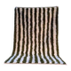 Tapis en laine pure marocaine vert et blanc taille 140 x 260 cm