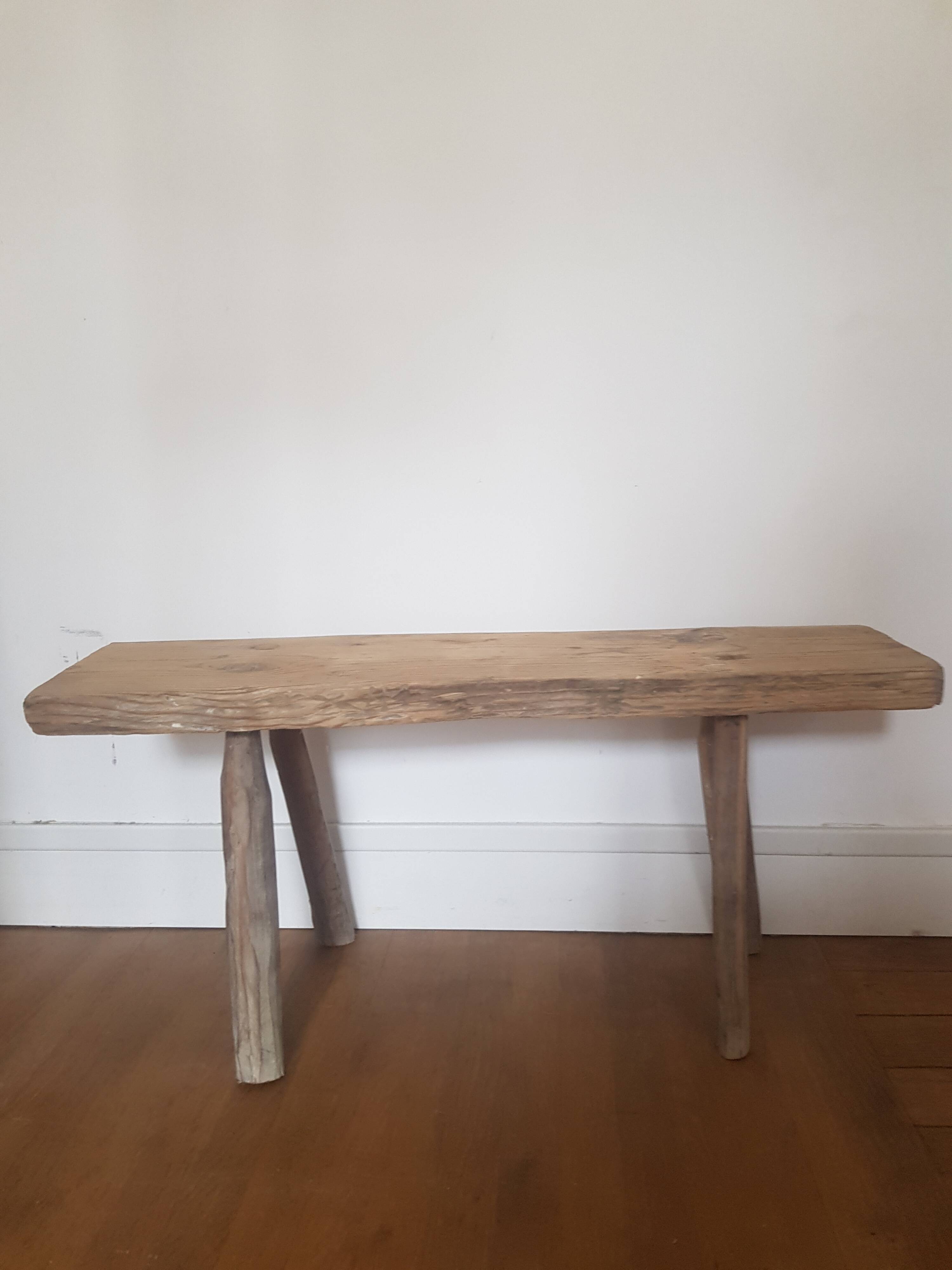 Small wooden bench