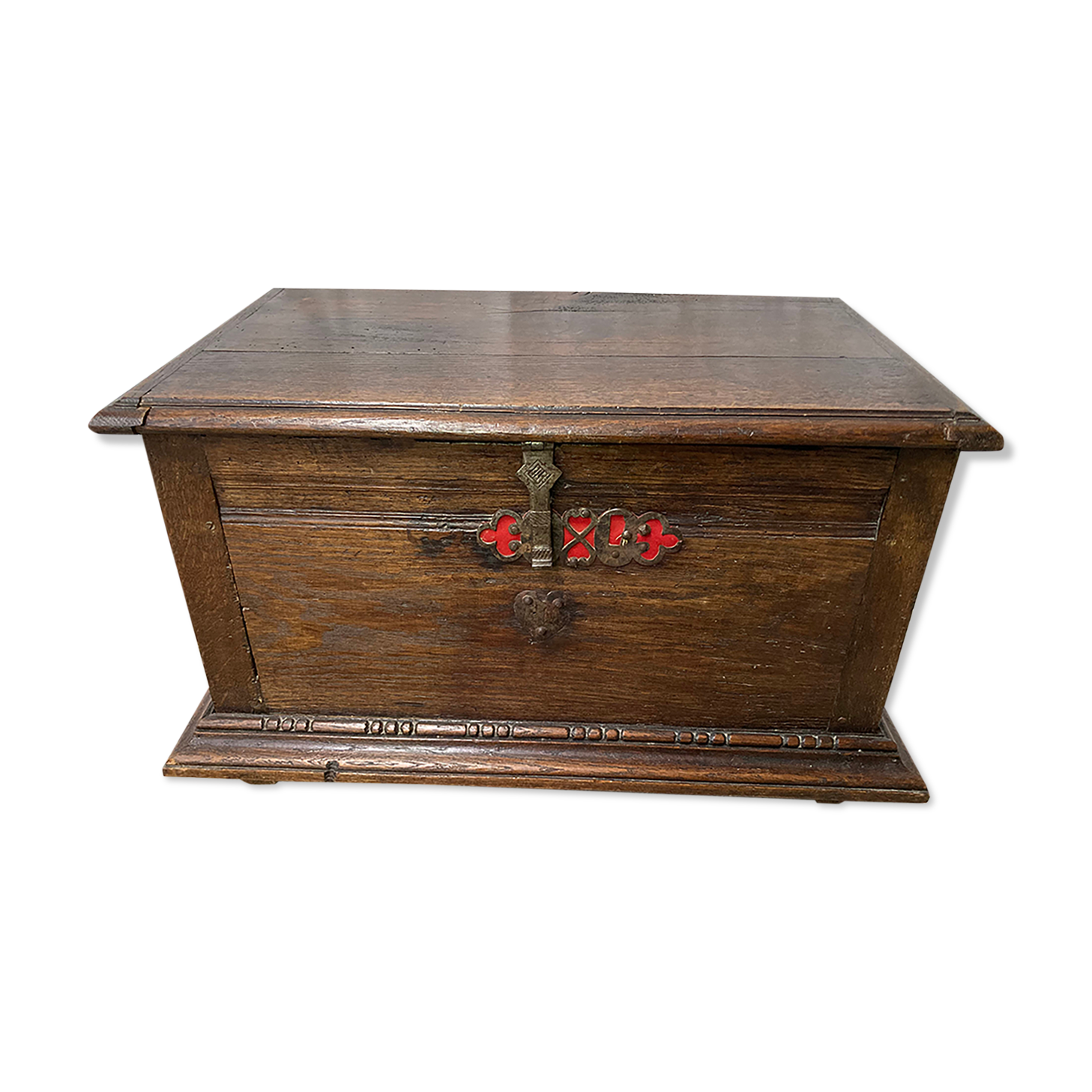 Old dark oak chest