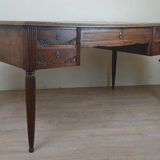 Very large oak center desk from the Art Deco period circa 1930