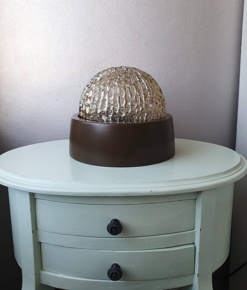 Vintage 70s glass ceiling light