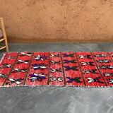 Red Boujad Moroccan rug - 10 x 237 cm