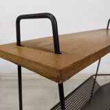 Vintage metal wood magazine rack