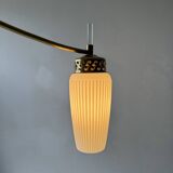 Set of 3 vintage opaline wall lights