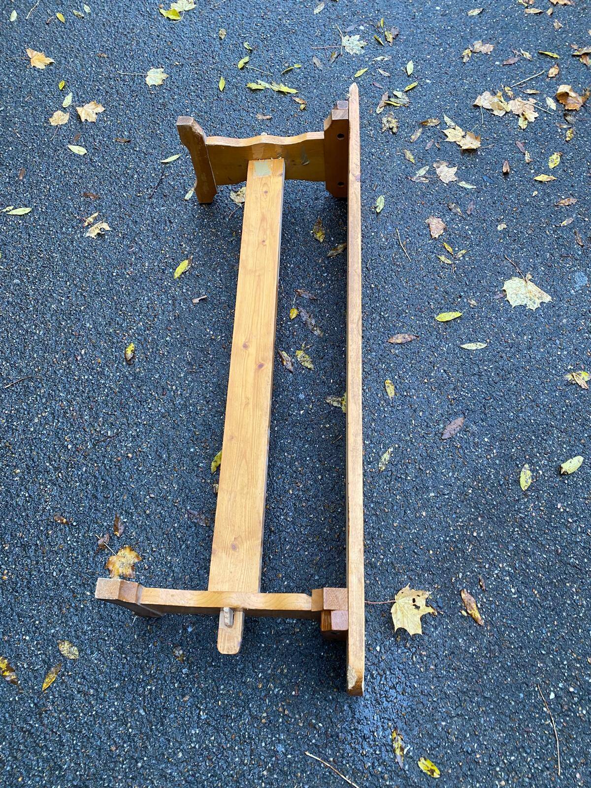 Banc de ferme vintage en bois massif 140cm