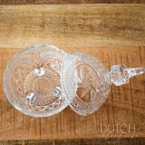 Bonbonnière vintage en cristal, bonbonnière Art déco en verre, décoration de table des années 1970