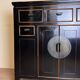 Chinese chest of drawers in black and gold lacquer